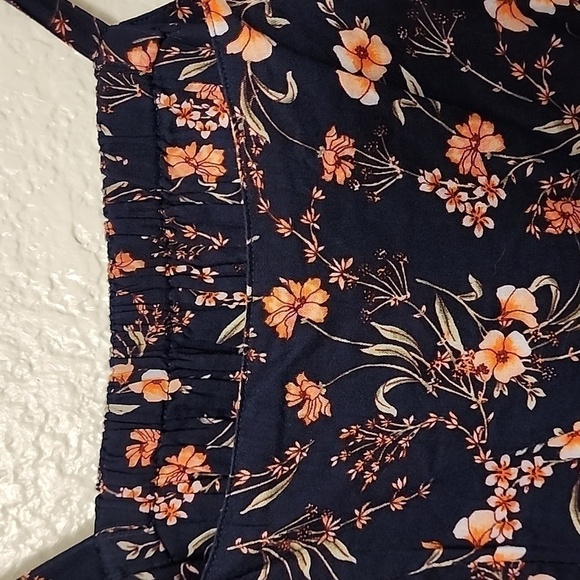 Old Navy Tie Shoulder Floral Split Front Midi Swing Dress - Picture 13 of 14